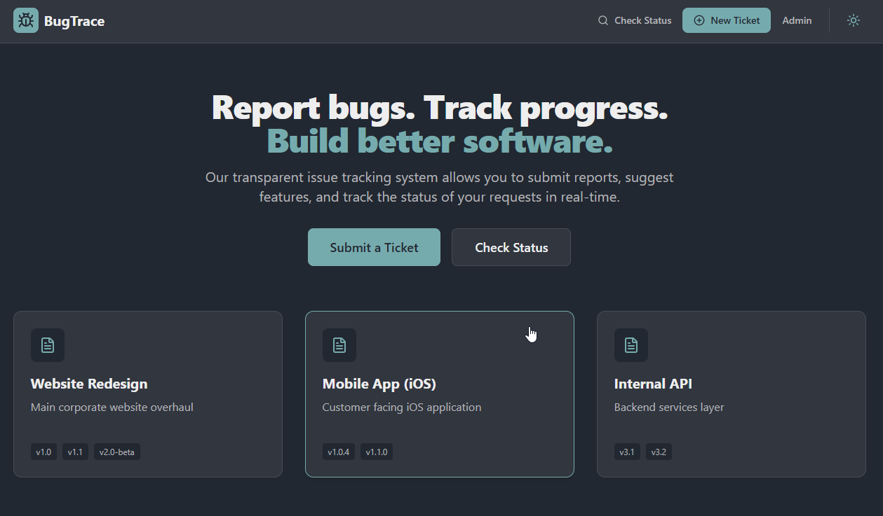 Bugtrace Interface